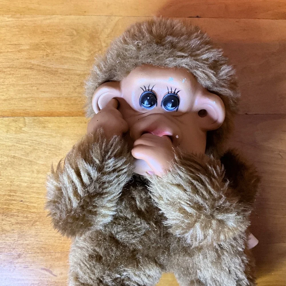 Russ Berrie Rutherford III Brown Plush‎ Monkey Doll with Mask Face Vintage Toy